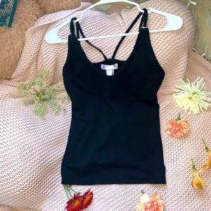 Black Tank Top with Built In Bra